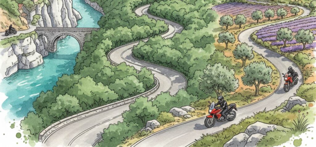 De Ardèche-kloof per motor